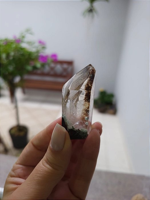 Ponta de Quartzo com Clorita