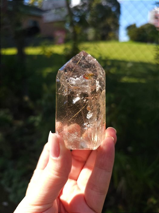 Quartzo com Rutilos Dourados