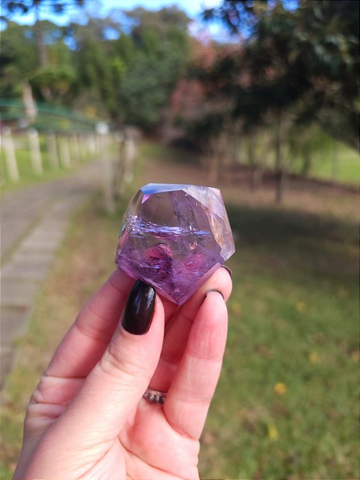 Ametista Lapidada com Golden Healer