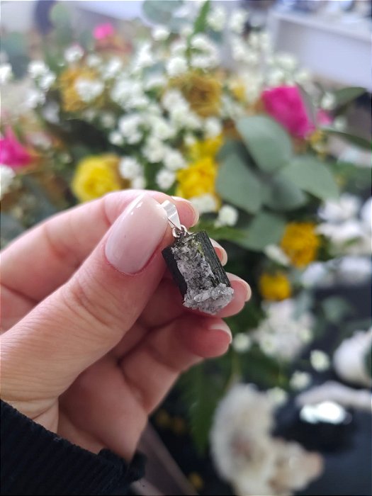 Pingente Epidoto com Quartzo