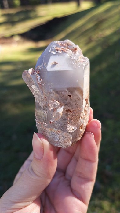 Quartzo com Inclusão de Lodolita em Espiral