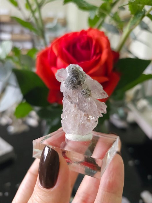 Flor de Cristal com Ametista