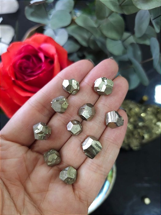 Lote Pirita Dodecaédrica 10 peças