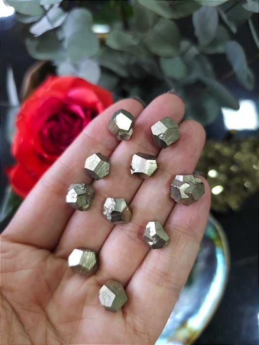 Lote Pirita Dodecaédrica 10 peças