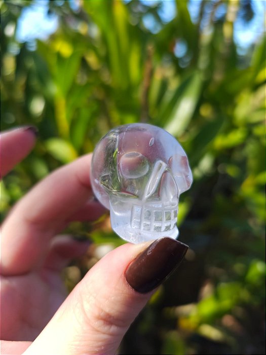 Crânio Quartzo Branco Translúcido