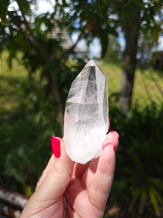 Cristal Nebulosa com Arco-Íris