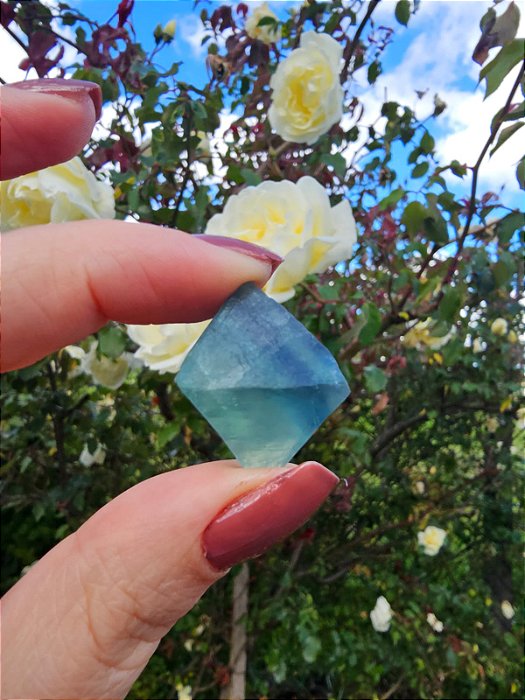 Fluorita Octaedro Verde e Azul