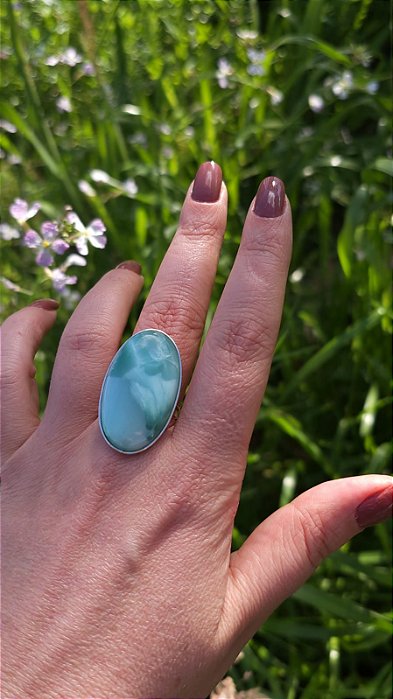 Anel Hemimorfita Azul