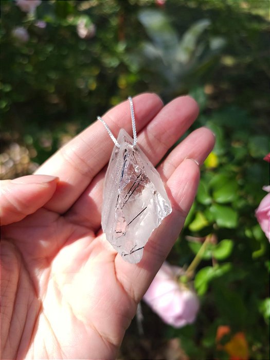 Colar Longo Quartzo Turmalinado