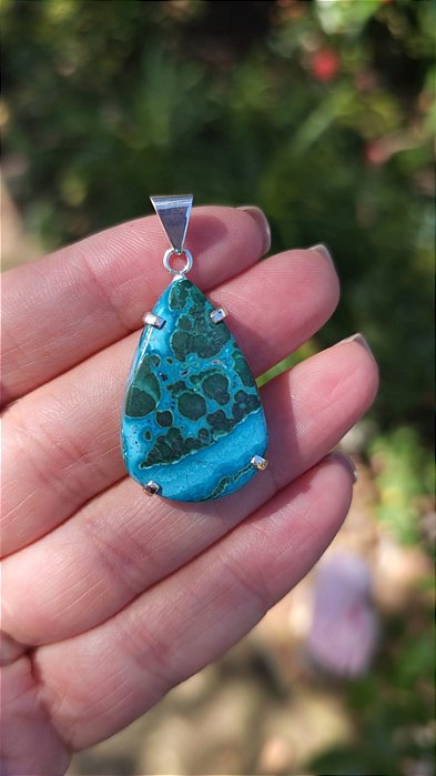 Pingente Crisomalaquita