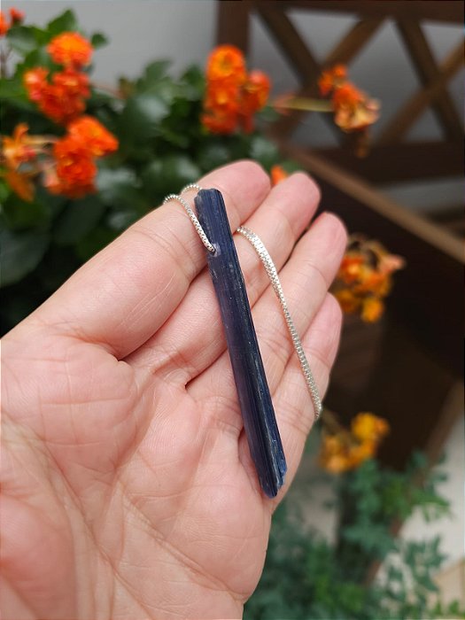 Colar Médio Cianita Azul