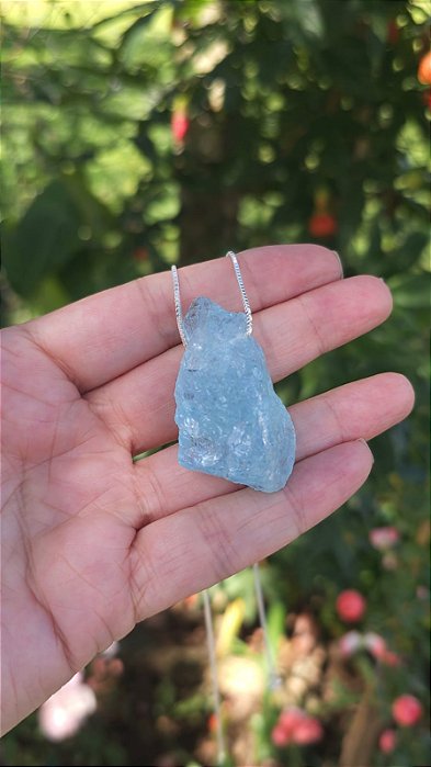 Colar Longo Água Marinha