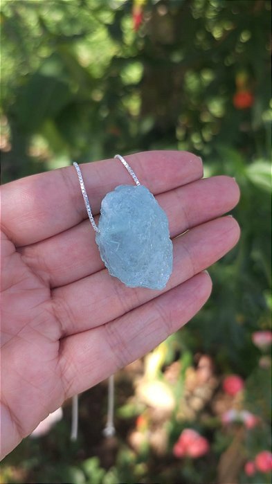 Colar Longo Água Marinha