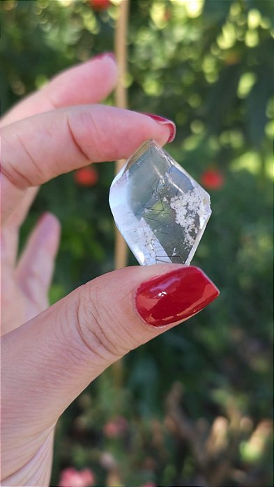 Quartzo com Rutilos Grafite