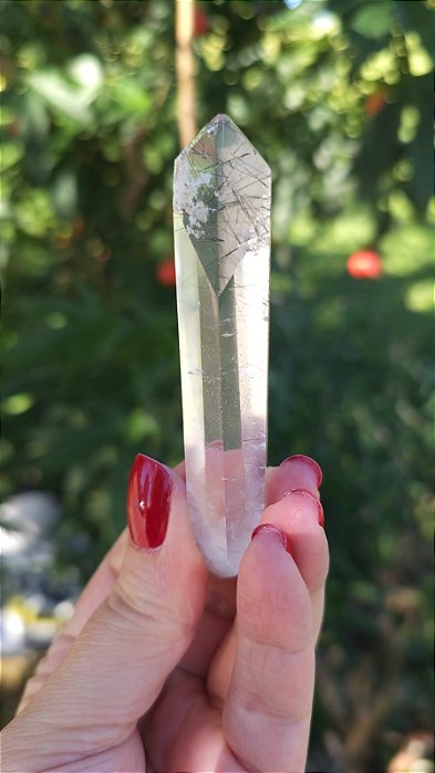 Quartzo com Rutilos Grafite