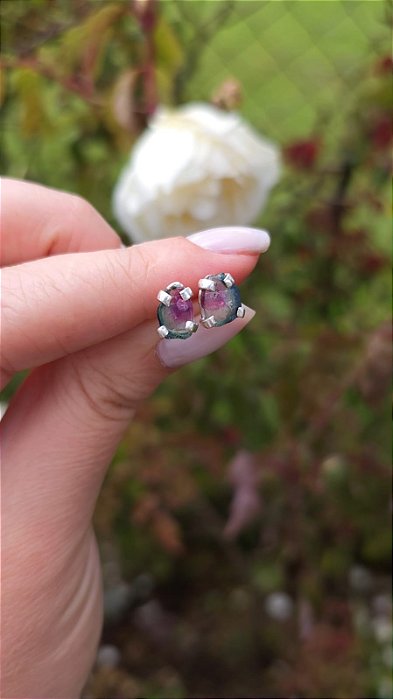 Brincos Turmalina Melancia