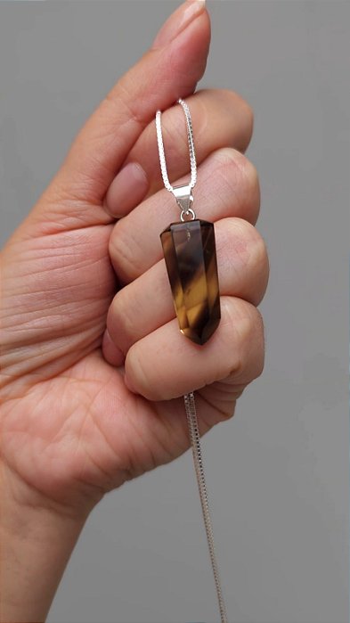 Pingente Citrino com Phantom Negro