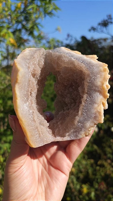 Geodo de Calcedônia com Sugar