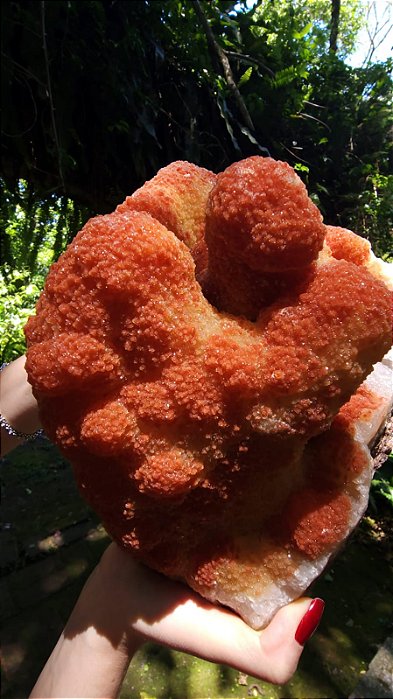 Calcedônia Sacaroidal Vermelha