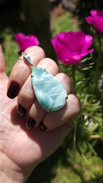 Pingente Hemimorfita Azul