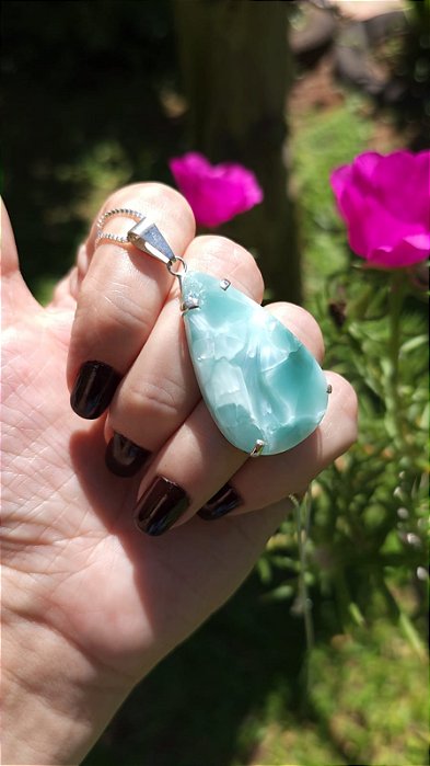 Pingente Hemimorfita Azul