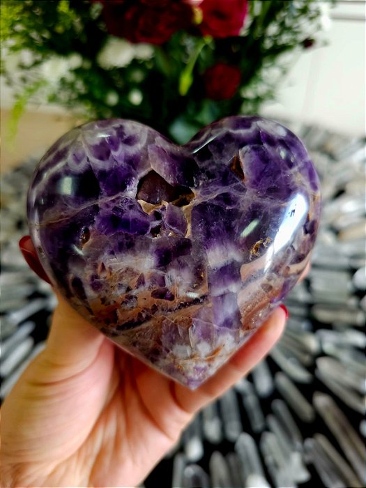 Coração de Ametista Chevron