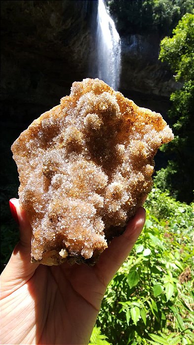 Calcedônia Dourada Sacaroidal