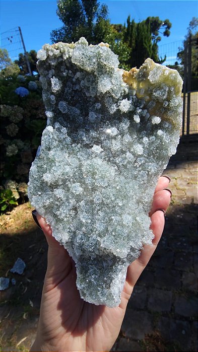 Drusa de Quartzo com Celadonita