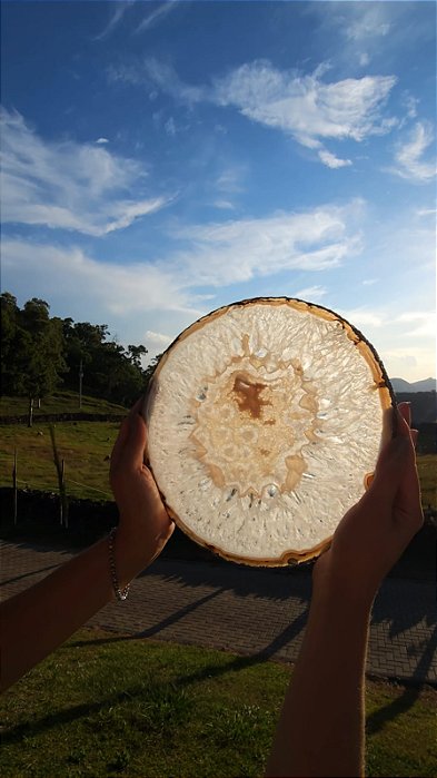 Ágata com Cristal de Quartzo