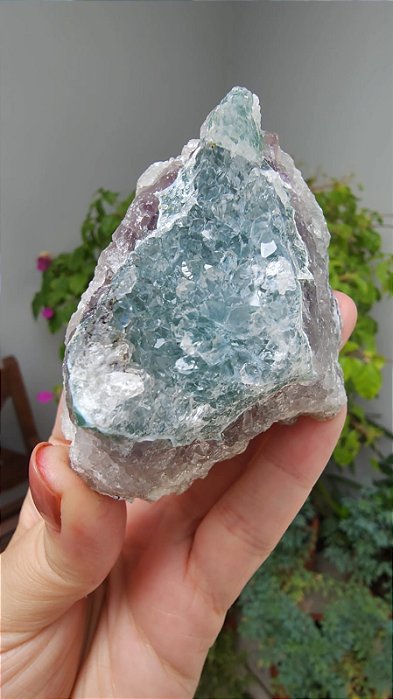 Drusa de Cristais com Ametista e Celadonita