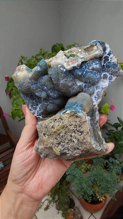 Calcedônia Botrioidal Azul