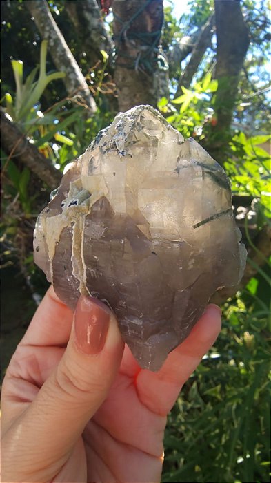 Elestial Fumê com Turmalinas Verdes