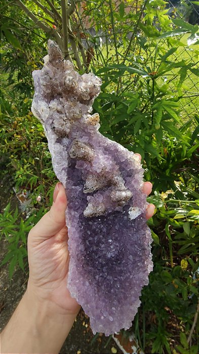 Drusa de Ametista com Calcita