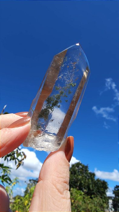 Cristal Lemuriano com Clorita