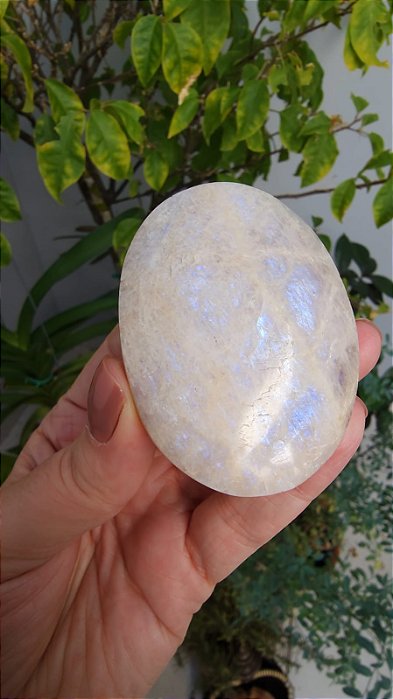 Pedra da Lua Pêssego com Adularescência