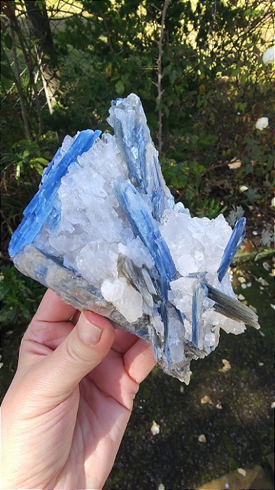 Cianita Azul com Mica e Quartzo Branco