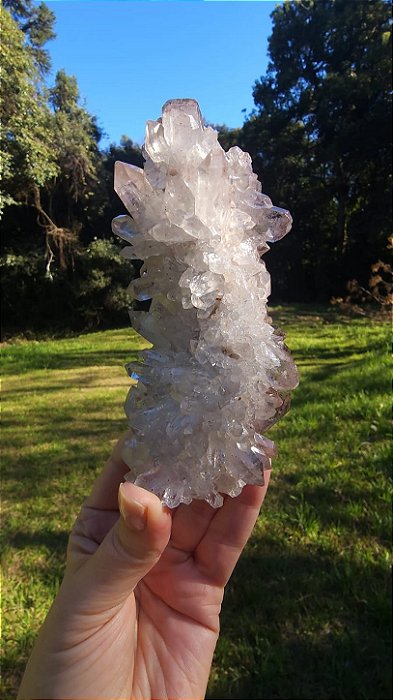 Drusa de Cristal com Hematita Autorurada