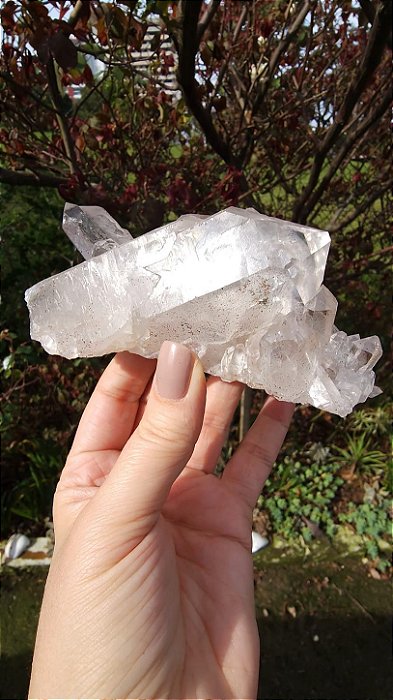 Drusa de Cristal com Hematita, Autocurada e Ponte para Dentro