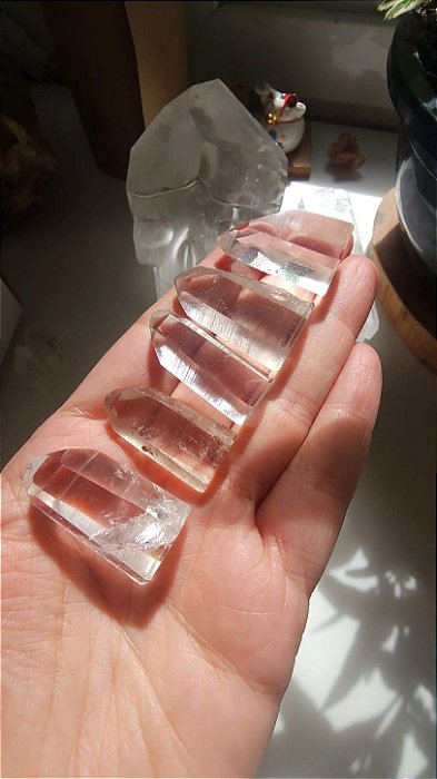 Lote de Pontas de Quartzo Transparente