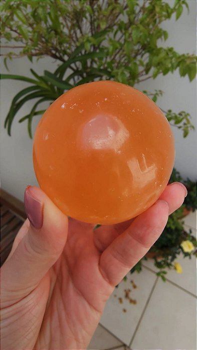 Esfera de Selenita Laranja