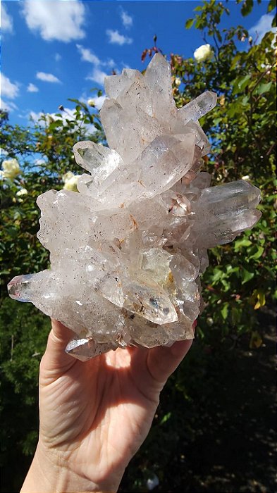 Drusa de Quartzo com Hematita