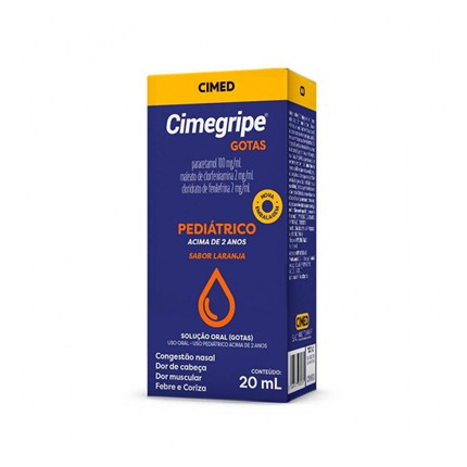 Cimegripe Gotas Pediátrico Cimed Sabor Laranja com 20ml