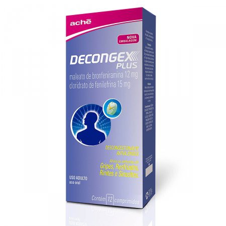 DECONGEX PLUS 12MG + 15MG - 12 COMPRIMIDOS