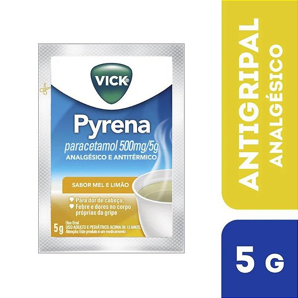 Chá para Gripe Vick Pyrena Sabor Mel e Limão 5g