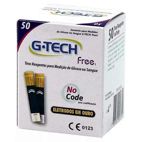 Tiras De Glicemia G-tech Free Com 50 Unidades