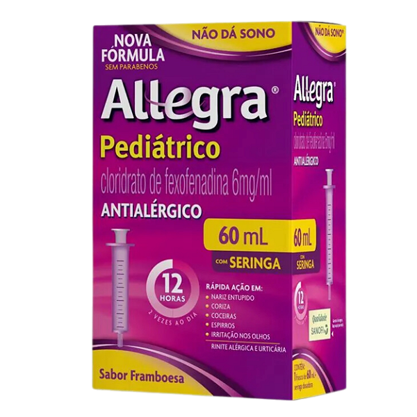 Allegra Pediátrico 6mg/Ml Suspensão Oral 60ml