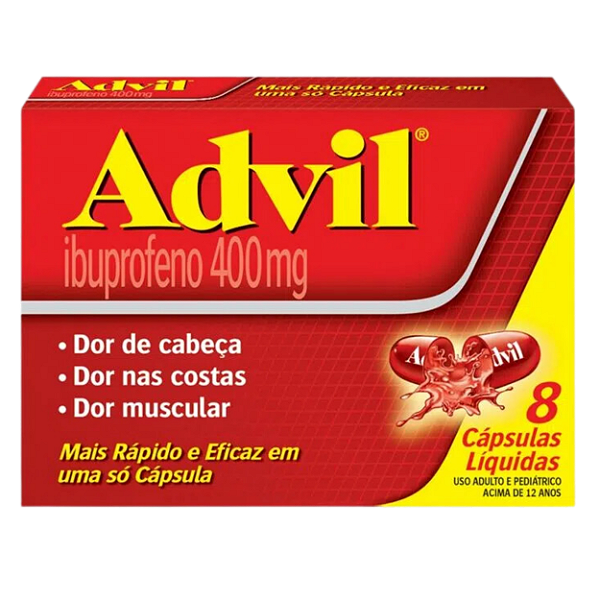 Advil  -  Ibuprofeno 400mg, 8 Cápsulas
