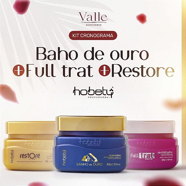 Cronograma Capilar Hobety - 300g ( hidratação-nutrição-reconstrução )