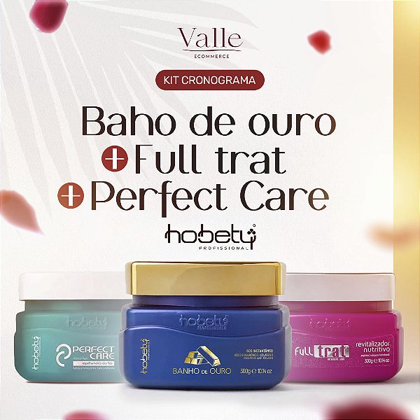 Cronograma Capilar Hobety - 300g ( hidratação, nutrição e reconstrução )