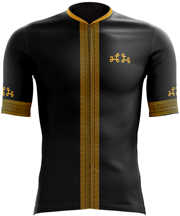 Camisa Ciclismo / Dashikis / Unissex / Cor Preta